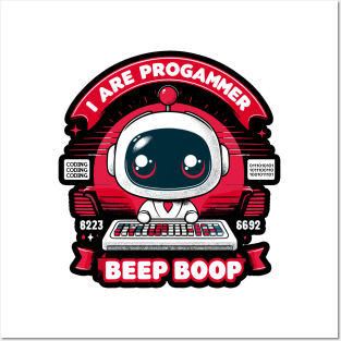 I Are Programmer Beep Boop Posters and Art